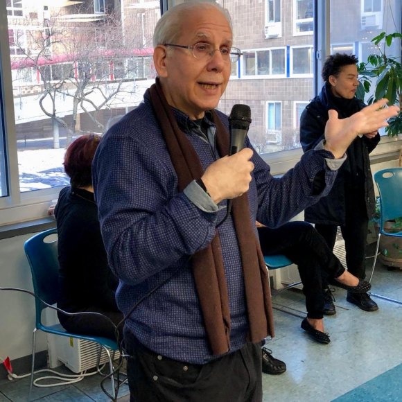 Senior Center Art Salon, Loving Creativity Art instructor, Michael Mendelsohn, talks about his classes and selecting artworks for the salon.